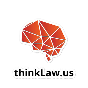 thinkLaw Bubble-free Brain stickers